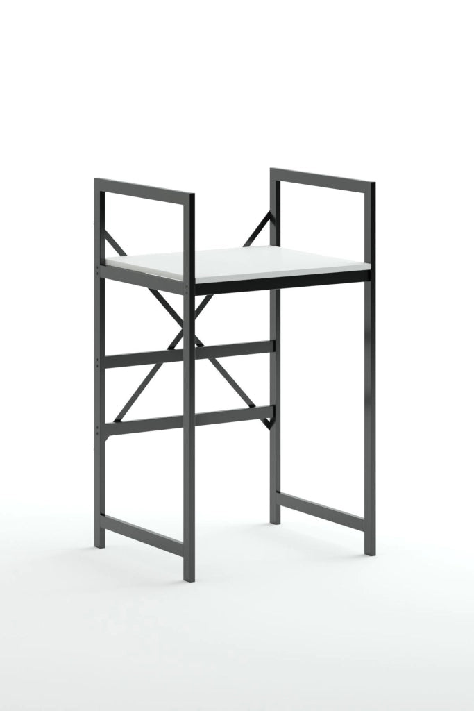 Mobile lavatrice in metallo "Junior" - 70 x 60 x 116 cm - Bianco