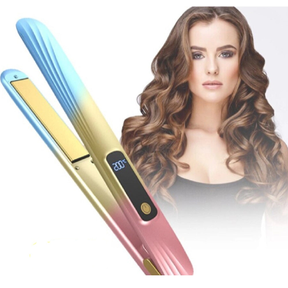 Trade Shop - Piastra Per Capelli In Ceramica Professionale 2in1 Q-m125 Portatile Display Lcd -