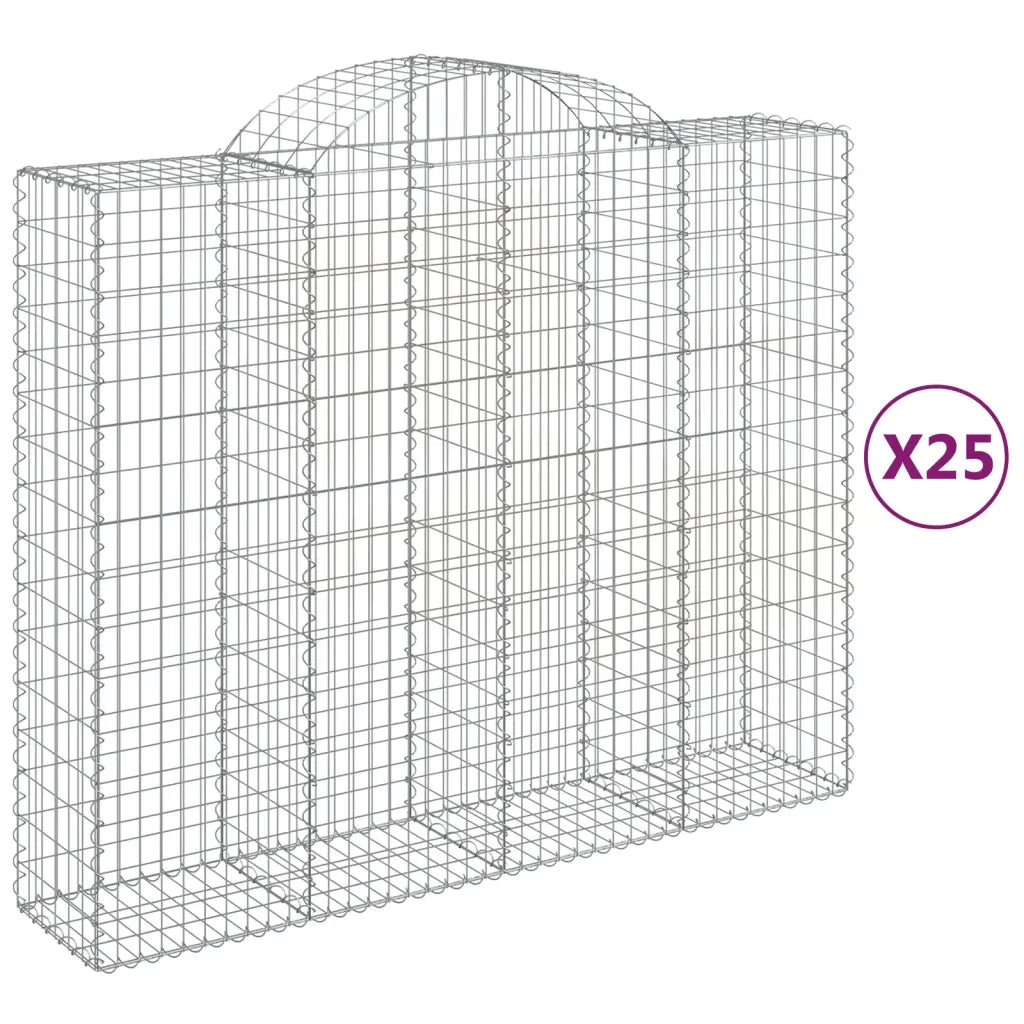 Cesti Gabbioni ad Arco 25 pz 200x50x160/180 cm Ferro Zincatocod mxl 124023