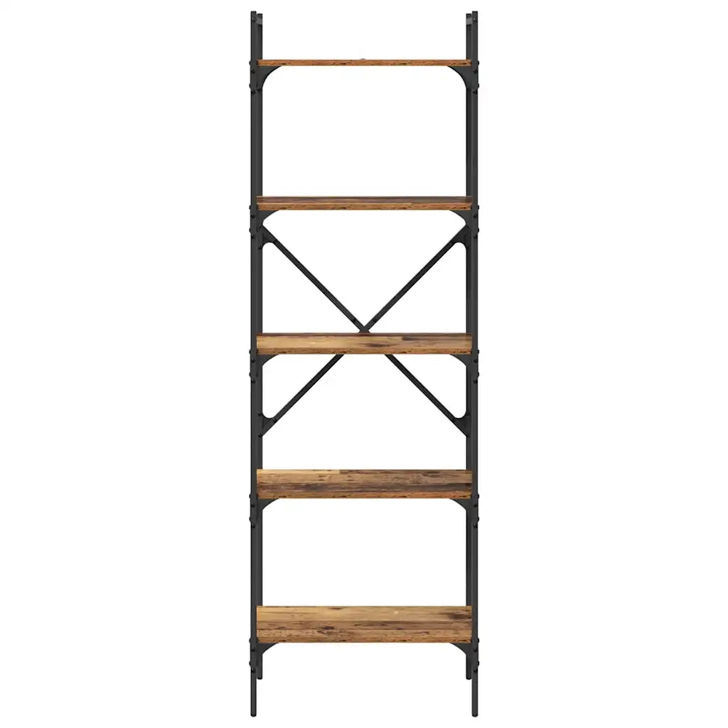 Libreria-Scaffale per Libri-Mobile di Stoccaggio Legno vecchio 56 x 32 x 174 cm Legno multistrato