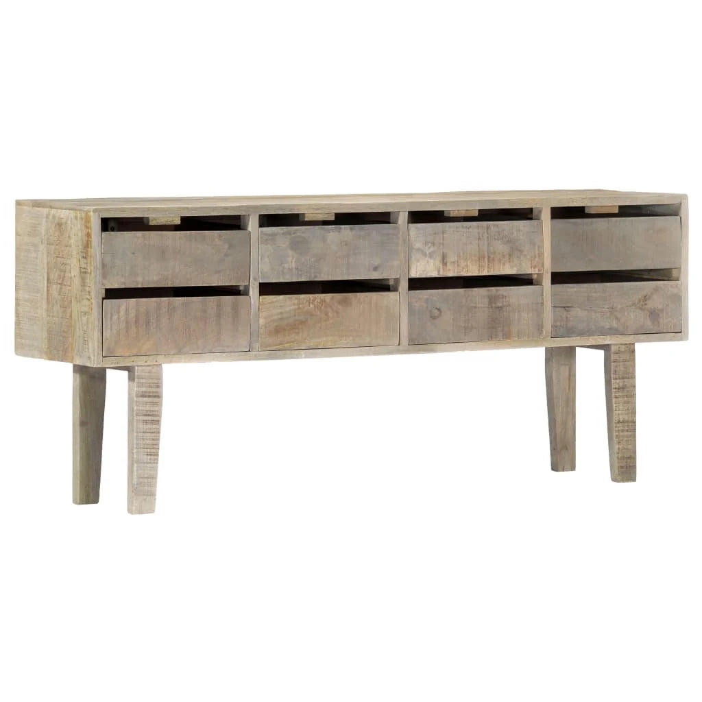 Buffet credenza cassettiera armadio mobile contenitore organizer per cucina soggiorno salotto 140 x 30 x 60 cm legno massello di mango marrone 02_0029548