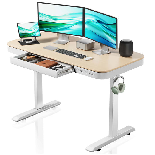 Scrivania motorizzata regolabile in altezza con stazione di ricarica e motore singolo, Standing desk