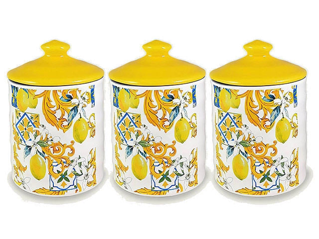 Ar.Ca. 56901 Confezione 3 Barattoli 11x11x14cm Lemon