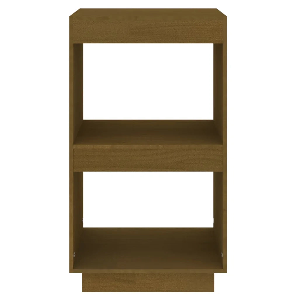 Libreria-Scaffale per Libri-Mobile di Stoccaggio Marrone Ambra 40x35x71 cm in Legno Massello di Pino