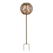 Lampada solare Carlisle in metallo e PE natural — piantana outdoor 70 cm