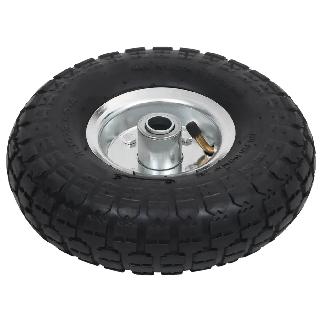 Ruote Carrello a Mano 2 pz in Gomma 4.10/3.50-4 (260x83) 142975