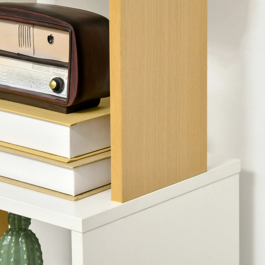 Libreria a S con 5 Ripiani ¨C Xylo ¨C Legno Bianco 33x28x161 cm