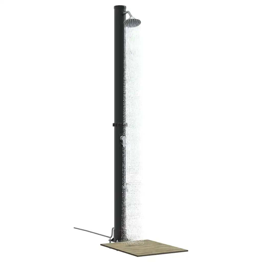 Doccia Solare da Esterno Nero 217 cm PVC e Alluminio 42003412
