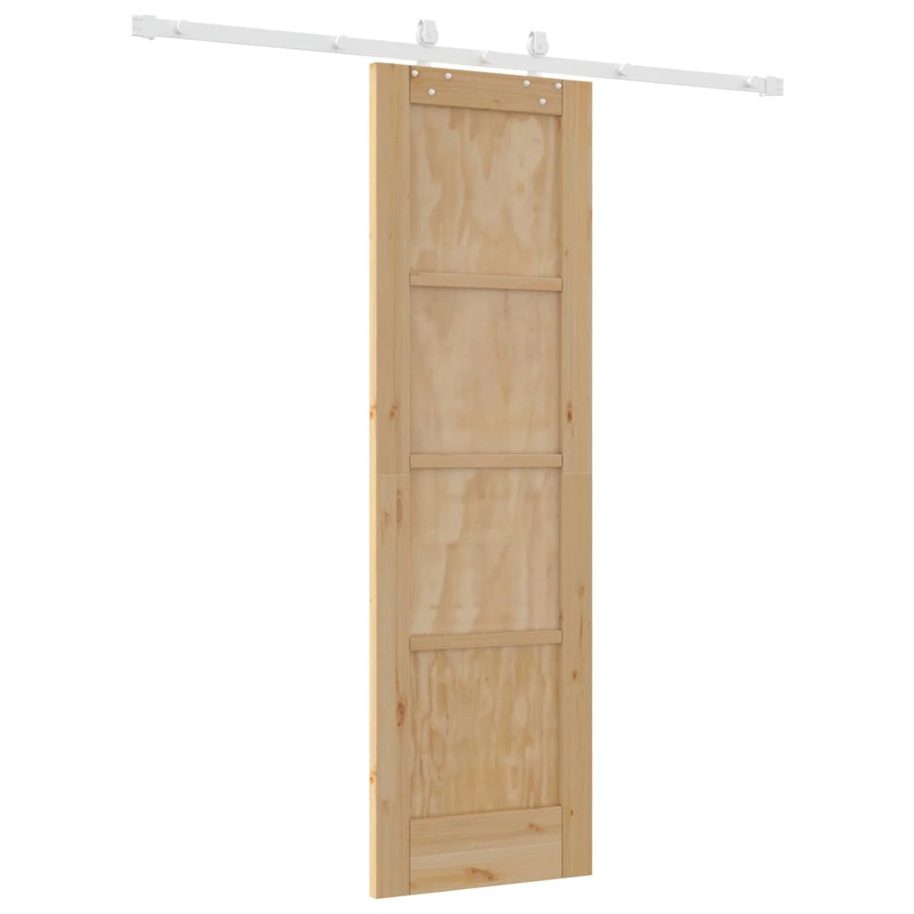 Porta scorrevole Naturale e Bianco 61 x 198,5 cm