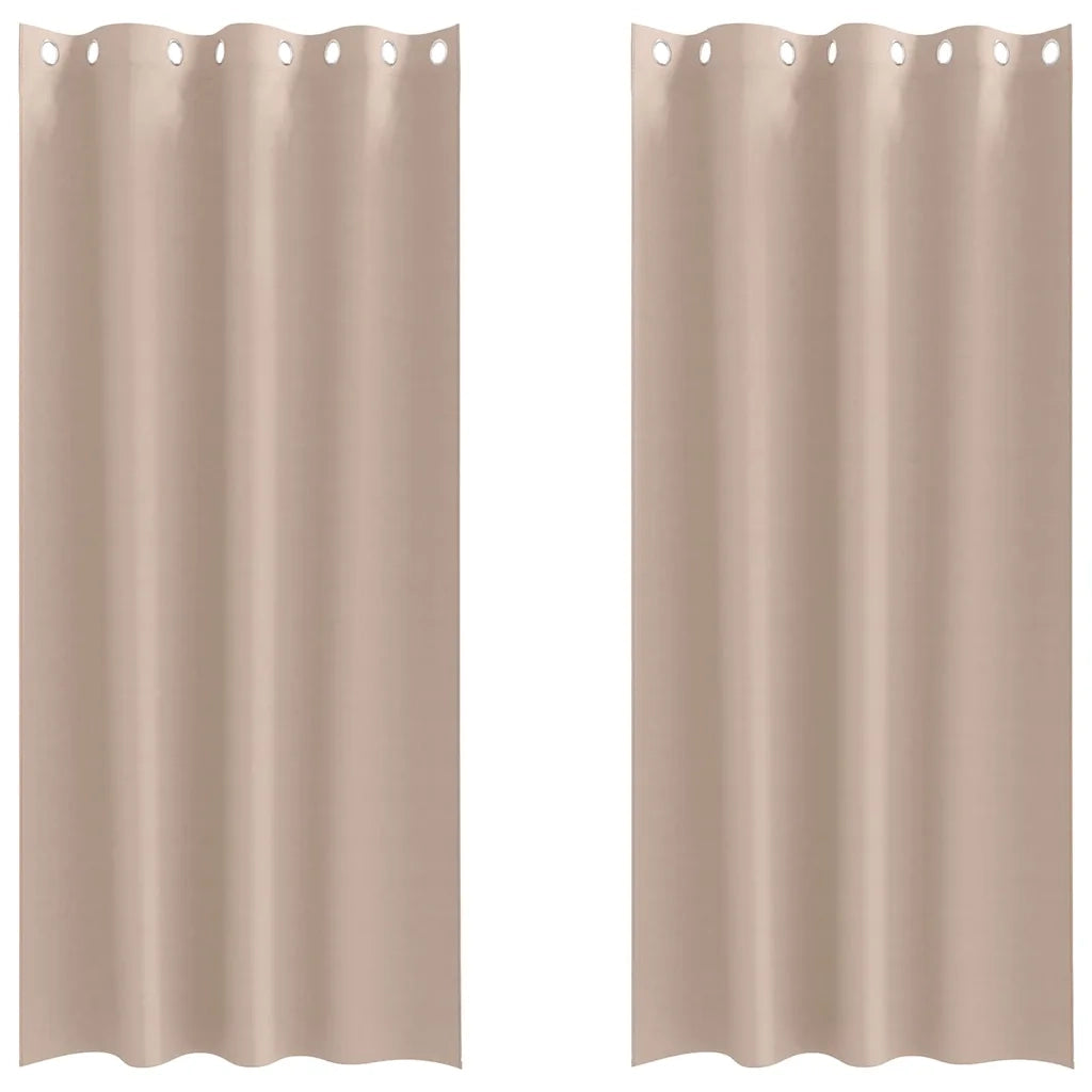 Tende Blackout con Anelli 2 pz Talpa 225 x 140 cm Poliestere 4107330