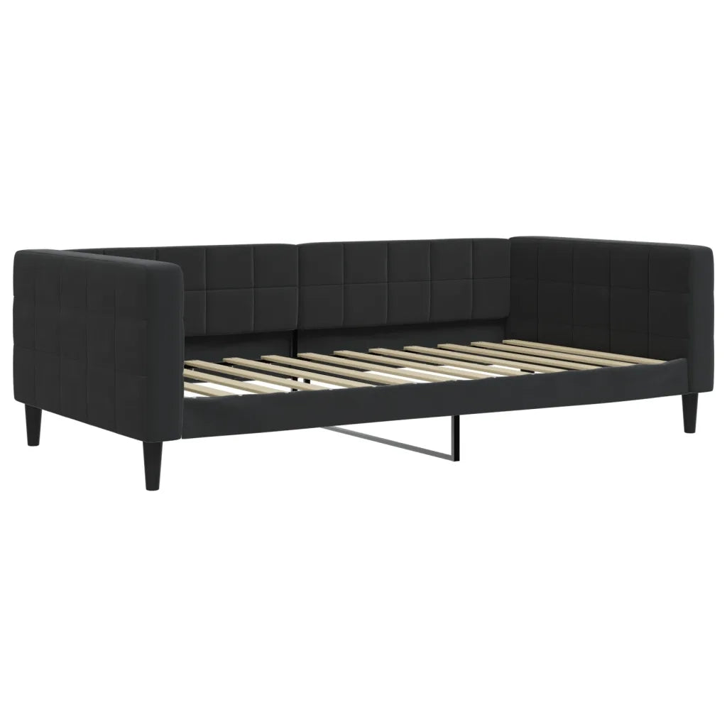 Divano Letto Estraibile con Cassetti-Sofa Letto-Daybed Nero 100x200 cm in Velluto 526714