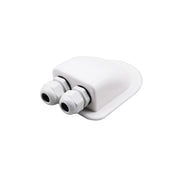 Alcapower Scatola di Ingresso Cavi Curva a Doppio Foro con Passacavo IP68 M20, Ideale per Cavi da 6mm a 12mm, Base 92x112mm, Altezza 40mm