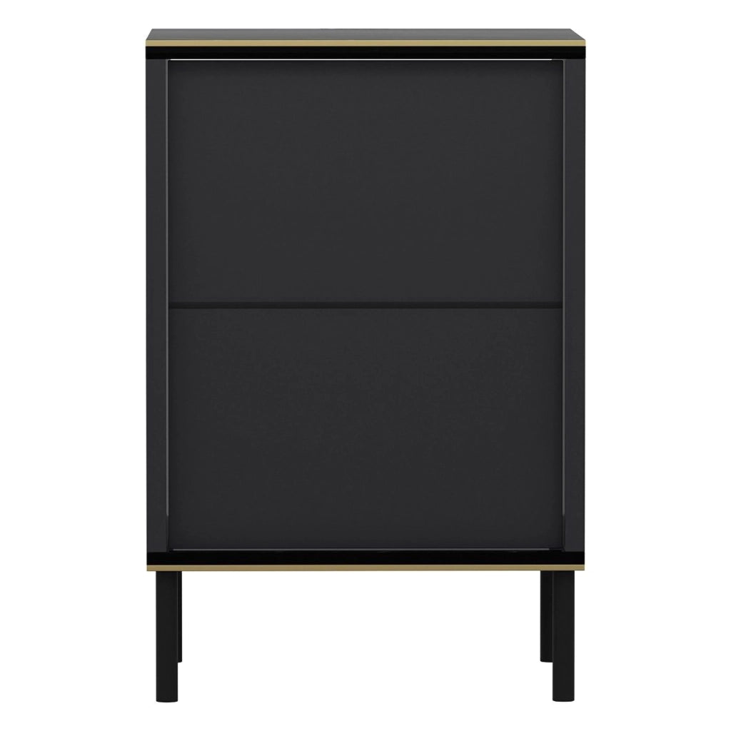 Vestone, Comodino un Ripiano, 40x35x60h cm Nero Antracite