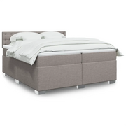 Giroletto a Molle con Materasso Tortora 200x200 cm in Tessuto 3286013