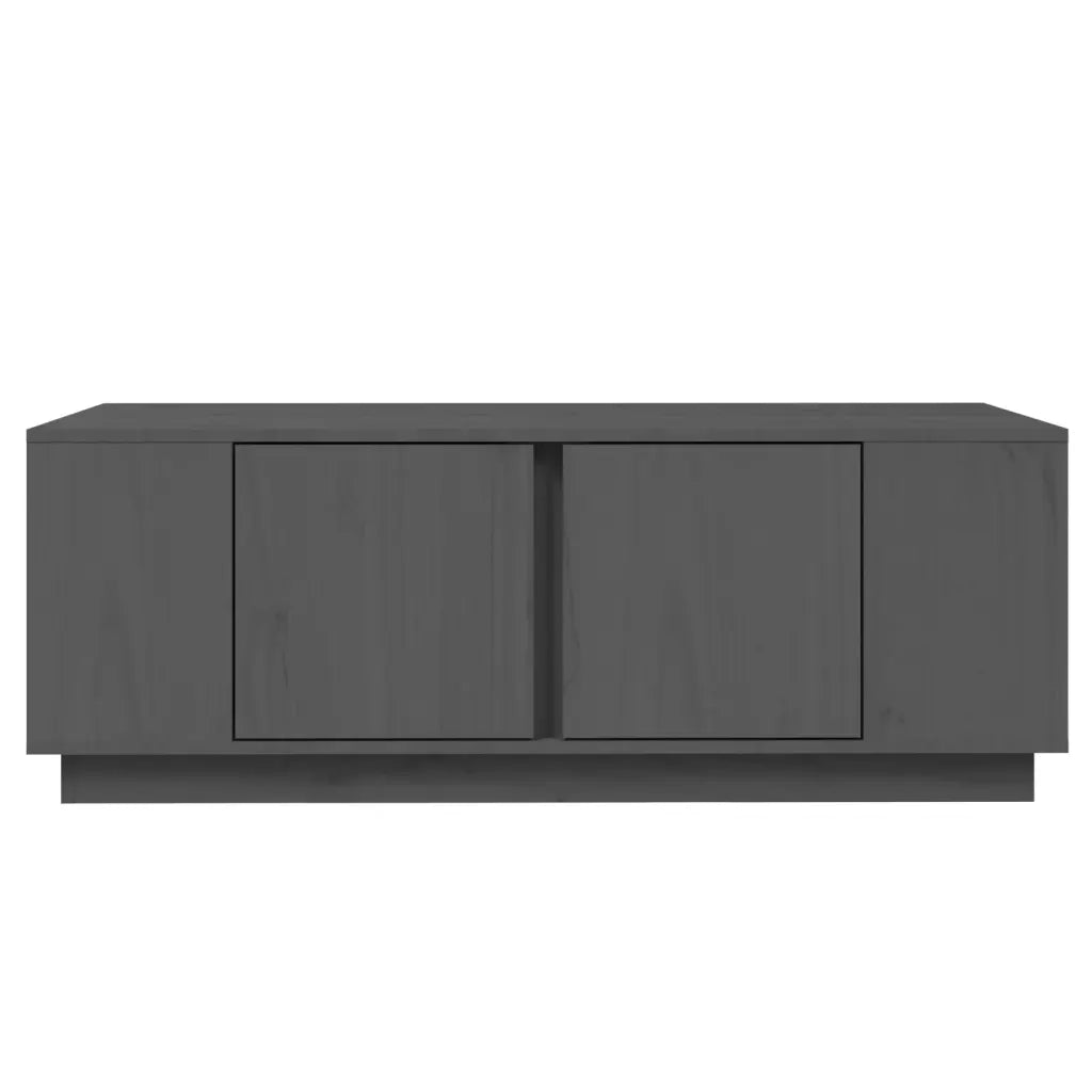 Tavolino da Salotto Grigio 110x50x40 cm Legno Massello di Pino