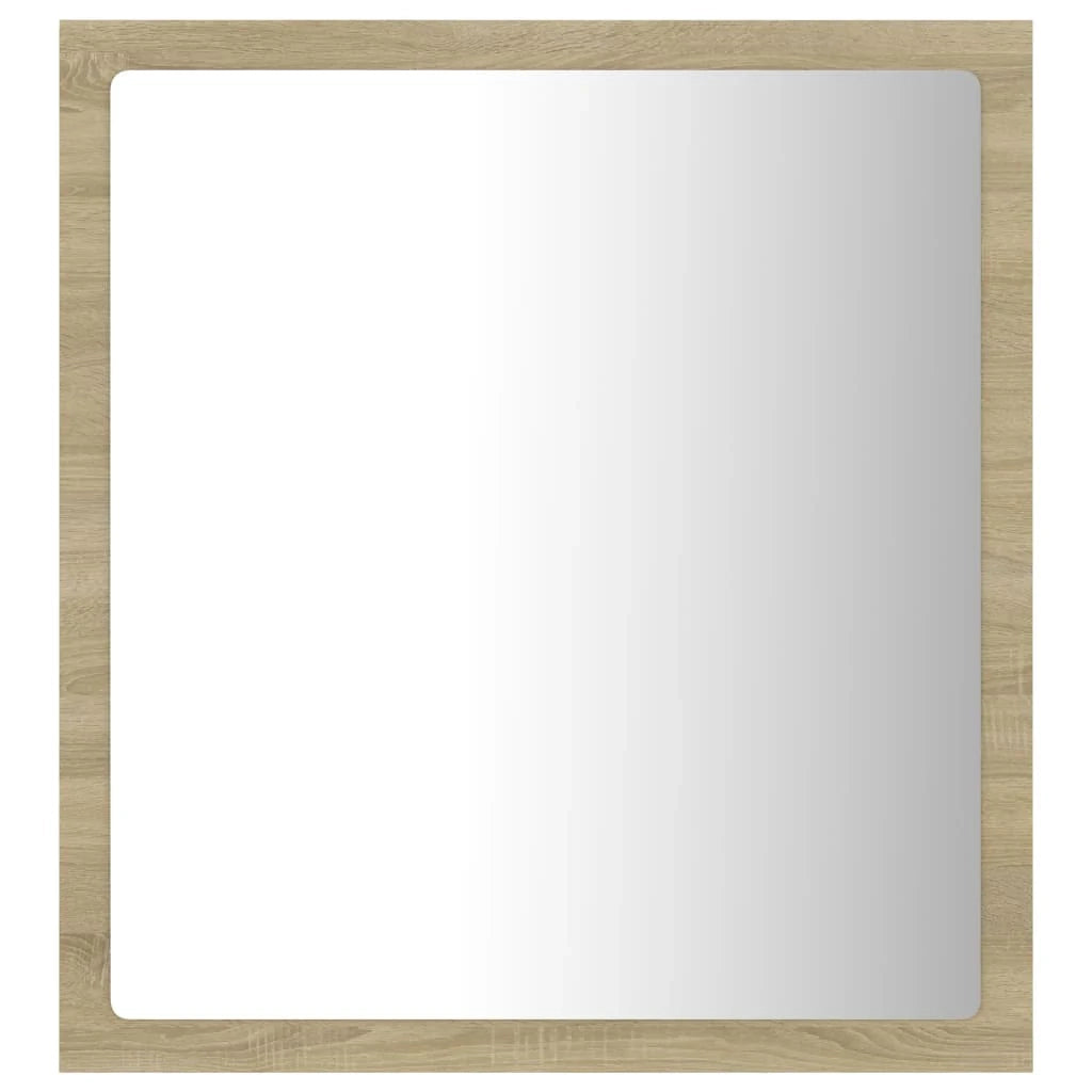 Specchio da bagno a LED 40 x 8,5 x 37 cm acrilico rovere 02_0006961