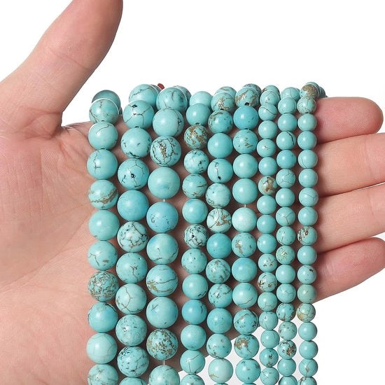 45 pezzi di 8mm cristallo di turquoise naturale per gioielleria - cristallo curativo per progetti creativi