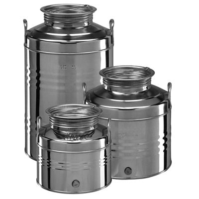 CONTENITORE ACCIAIO INOX PER USO ALIMENTARE- lt. 15- FF- pezzi 1