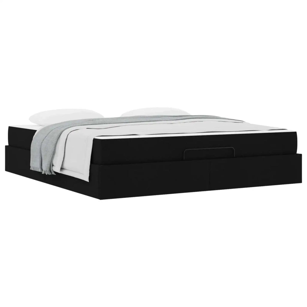 Struttura letto con materasso 2 pcs Nero Tessuto 3399510