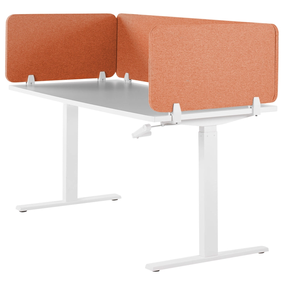 Pannello Divisorio Fonoassorbente per scrivania in PET rosso chiaro 80 x 40 cm tavolo ufficio