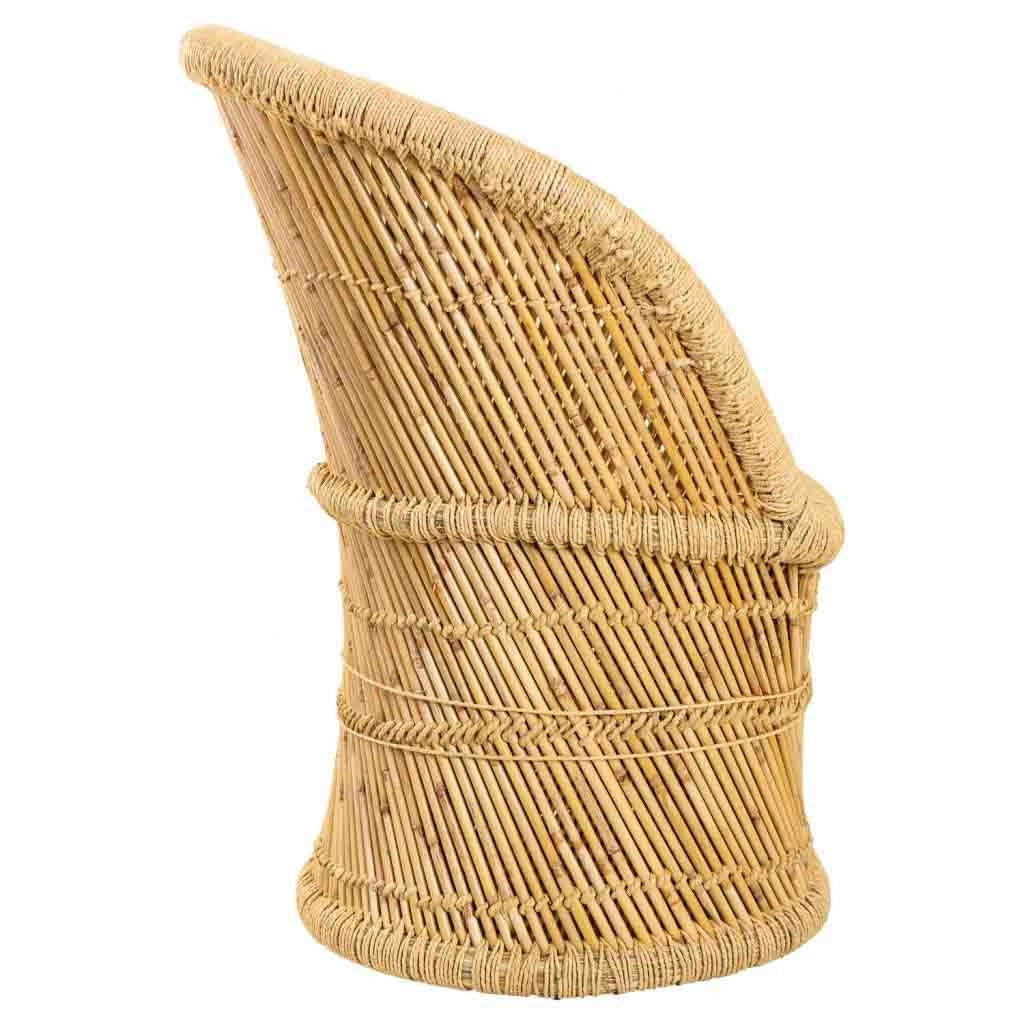 Poltrona tonda in bambù 62x46x83h