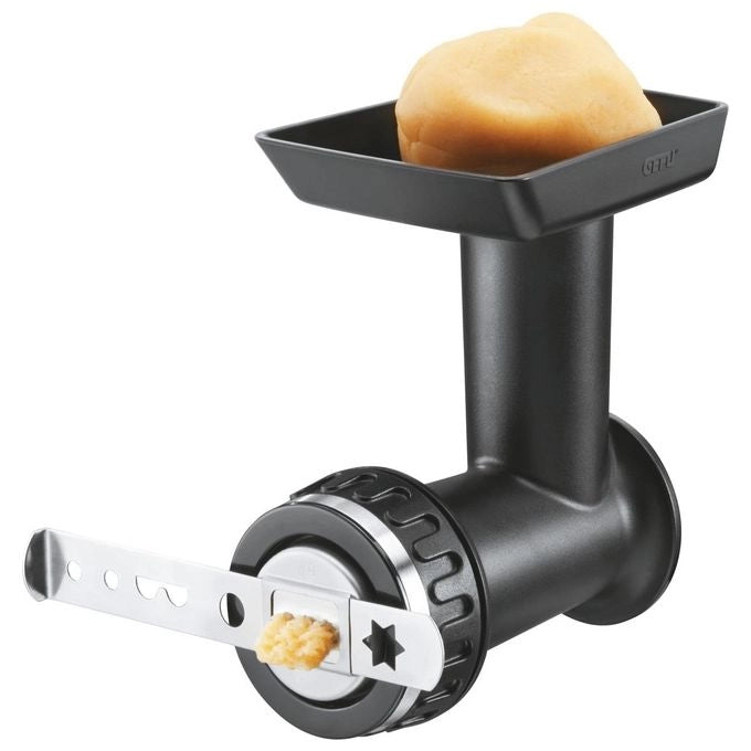 Gefu GF19080 Transforma Grattugia a Tamburo Multifunzionale con 3 Tamburi Laser Cut in Acciaio Inox Base con Ventosa e Morsetto per Piani fino a 8 cm colore Argento Nero