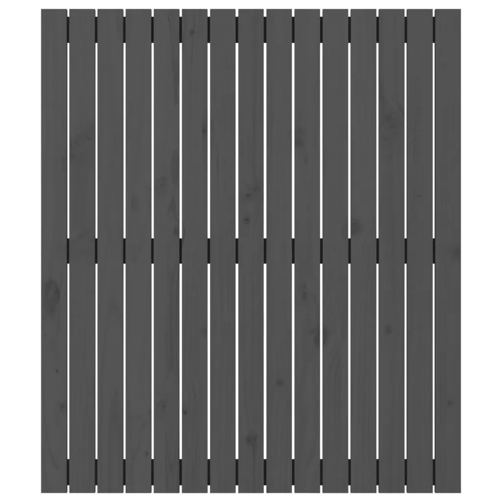 Testiera da Parete Grigia 95,5x3x110 cm Legno Massello di Pino 824935