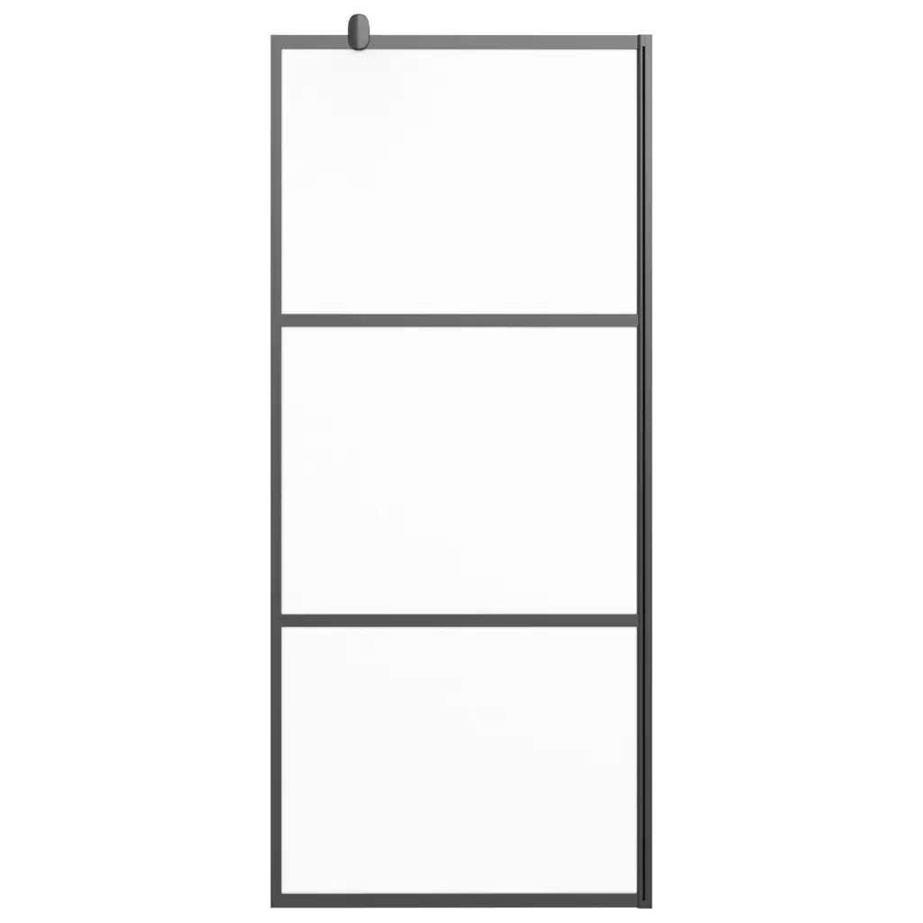 Parete Doccia Walk in 80x195 cm in Vetro Smerigliato ESG Nero 151876