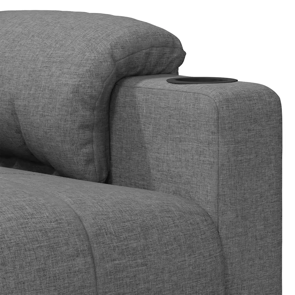 Poltrona Elettrica Reclinabile Grigio Chiaro in Tessuto 3143491