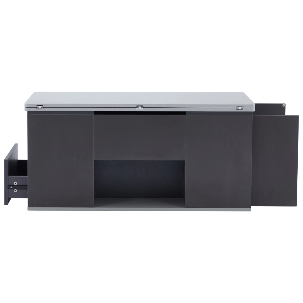 TAVOLINO DA CAFFÈ SALISCENDI 100x51x47 cm Grigio in truciolare, 3 cassetti