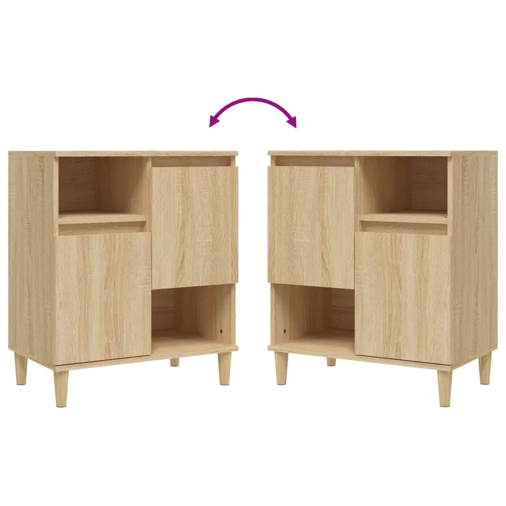 Credenze 3pz Rovere Sonoma 60x35x70 cm in Legno Multistrato 3185738
