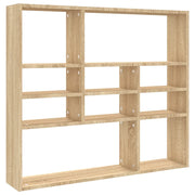 Scaffale a parete | Ripiano a parete | Mensola a parete Rovere Sonoma 90x16x78cm in Legno Multistrato