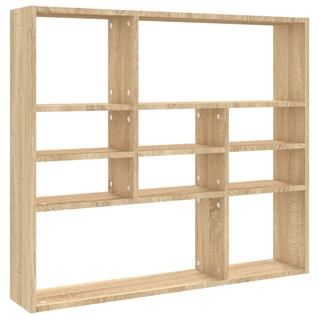 Scaffale a parete | Ripiano a parete | Mensola a parete Rovere Sonoma 90x16x78cm in Legno Multistrato