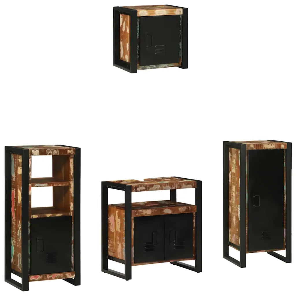 Set di mobili per il bagno 4 pcs Legno Recuperato Massello 3305657