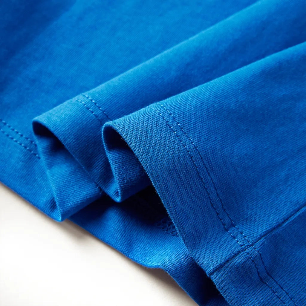 Maglietta da Bambino Maniche Lunghe Blu Cobalto 128 12732