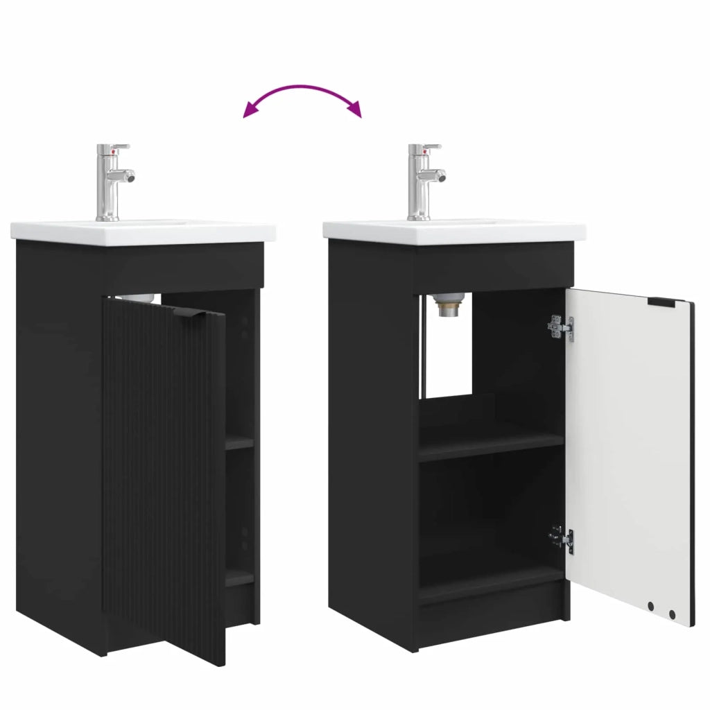 Mobile da bagno con lavabo Nero 42 x 40 x 84,5 cm 890085