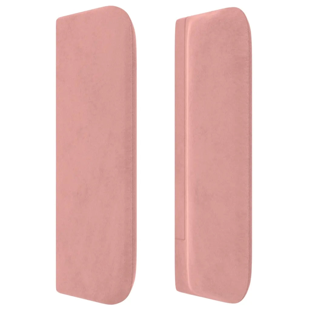 Testiera ad Orecchio Rosa 163x16x78/88 cm in Velluto