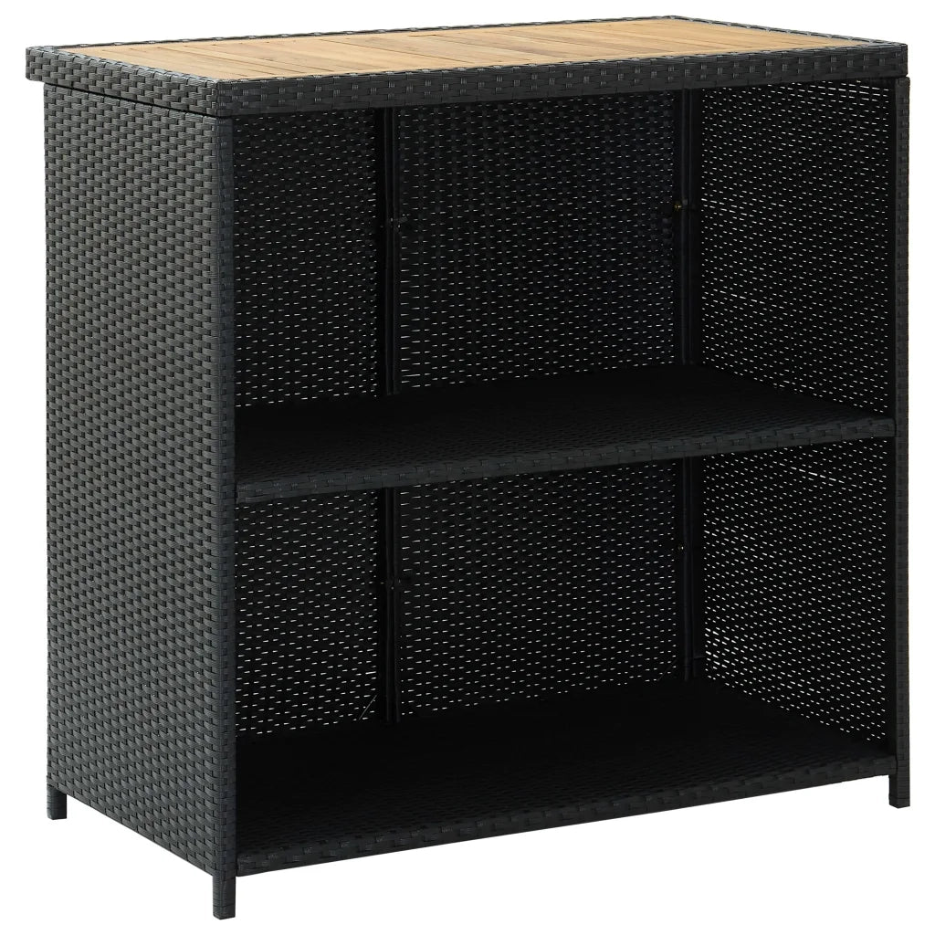 Set da Bar 3 pz in Polyrattan Nero cod mxl 26711