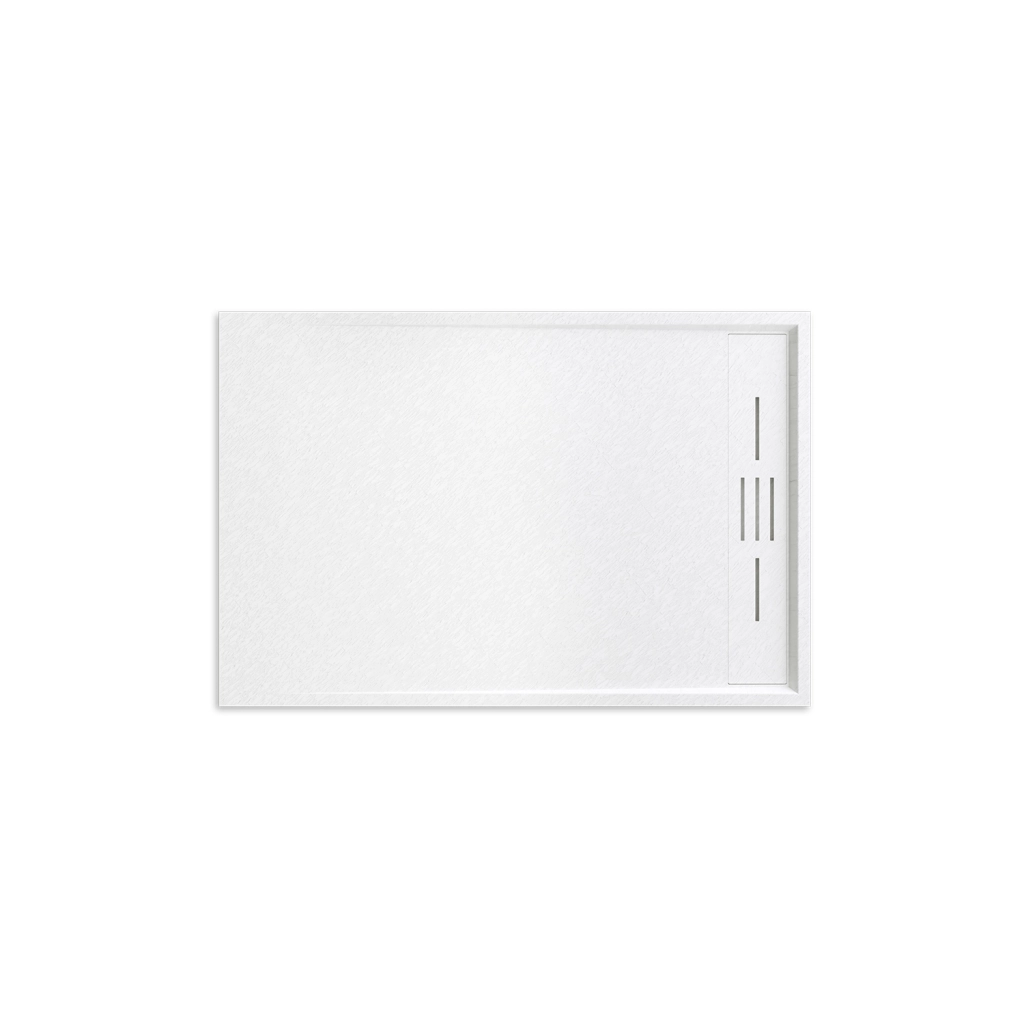 Piatto doccia 70x90 effetto pietra colore bianco | Spanios