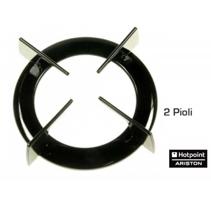 GRIGLIA 1 FUOCO NERA CROCE PIANO COTTURA ARISTON Diametro 165 a 2 Perni - Ariston Indesit
