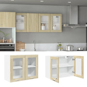 Mobile Pensile “Lyon” Vetro Rovere Sonoma 80x31x60cm 849624