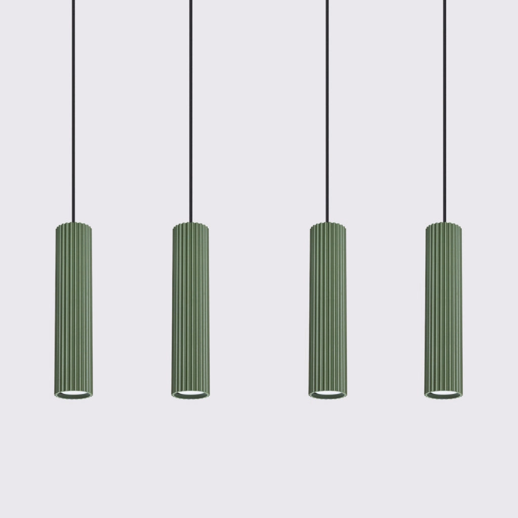 Lampada a sospensione KARBON 4L verde oliva