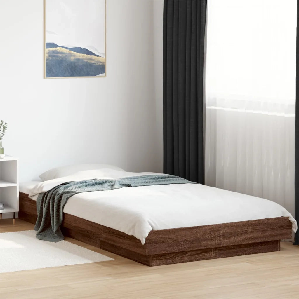 Giroletto-Struttura Letto Rovere Marrone 90x200 cm in Legno Multistrato 758673