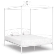 Letto a Baldacchino Bianco in Metallo 180x200 cm cod mxl 60217