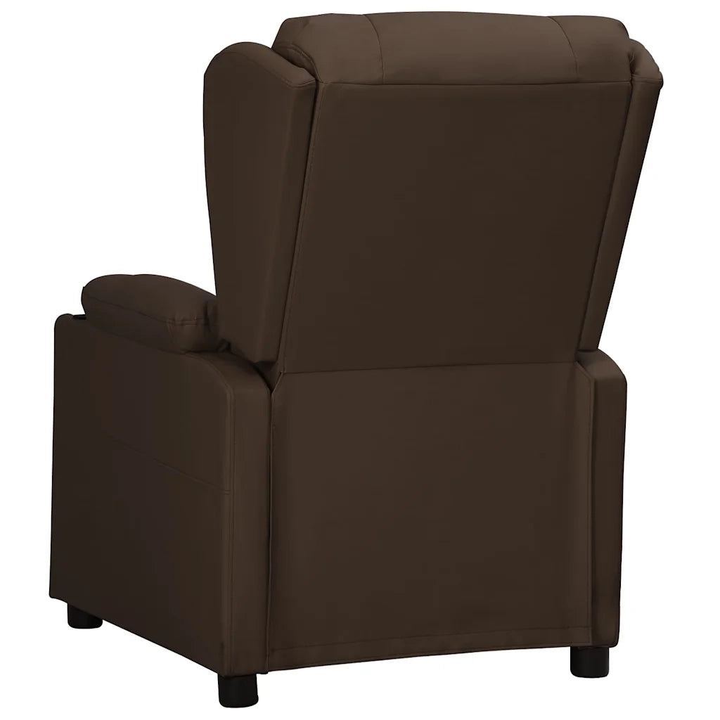 Divano Sedia-Poltrona Reclinabile Marrone in Similpelle 846999
