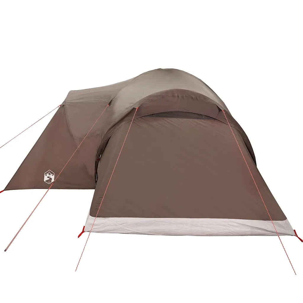 vidaXL Tenda da Campeggio a Cupola per 6 Persone Marrone Impermeabile