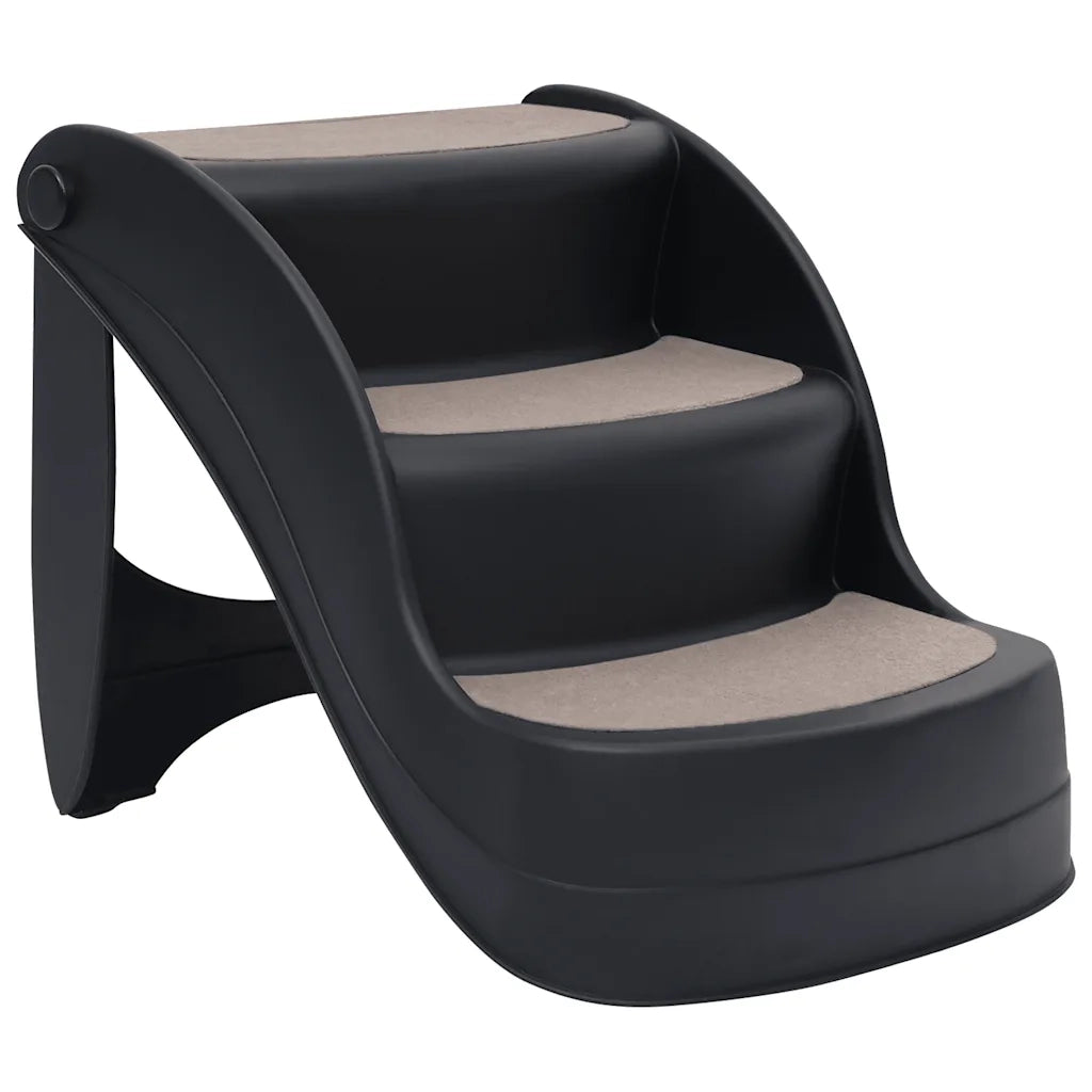 Scala per Cani Pieghevole con 3 Gradini Nera CFW6500886