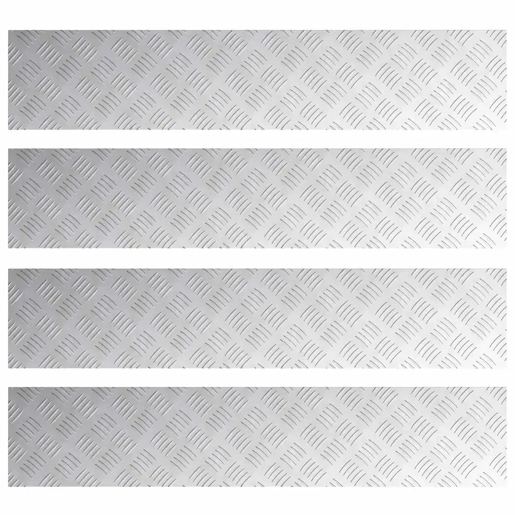 Gradini per Scale 4 pcs Argento 100 x 20 cm Alluminio 4104270