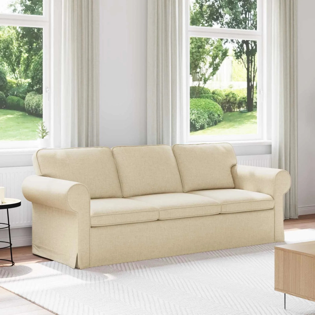 Divano | Divano da soggiorno | Sofa Crema 215 x 82 x 80 cm Tessuto