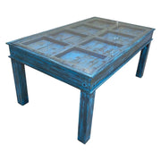 Tavolo in legno fatto a mano 164x101x76h cm